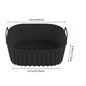 Square silicone air fryer basket pan from BackupMyFilesNow.com, reusable, food-safe baking mold for oven, BBQ, and pastry cooking.