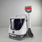 Portable 650W carpet cleaner machine with 12KPa suction, white fabric spot cleaner with 3M cord for home use.