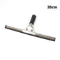 Stainless steel squeegee for shower and car glass, 25cm, 35cm, or 45cm, with rubber blade for streak-free cleaning.