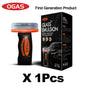 OGAS 2G Upg Car Glass Oil Film Remover Emulsion with Built-in Brush for streak-free, anti-glare windshield cleaning.