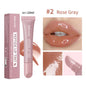 Lakerain Lip Moisturizing Glaze Balm 2-in-1 lip gloss with mirror, showing glossy finish and soft, moisturized lips.