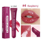 Lakerain Lip Moisturizing Glaze Balm 2-in-1 lip gloss with mirror, showing glossy finish and moisturizing formula in a sleek tube.