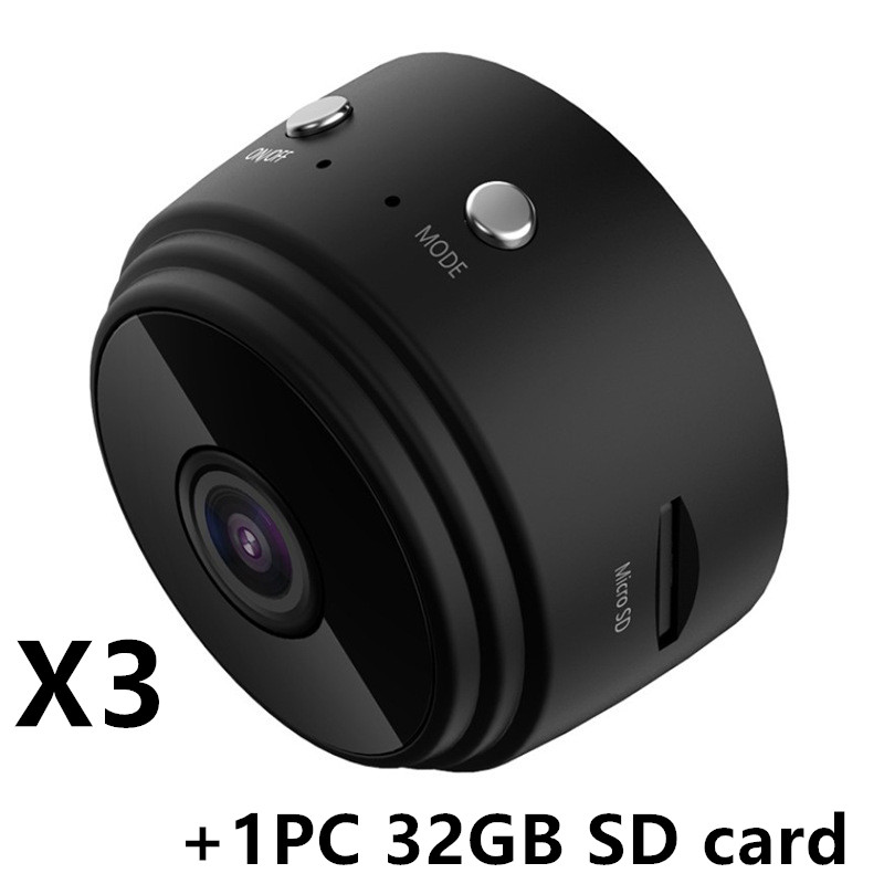 Two black security cameras from BackupMyFilesNow.com with wide-angle lenses for home or business surveillance.