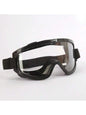 Pair of clear lens safety goggles by BACKUPMYFILESNOW.COM® with anti-splash dust proof protection for industrial lab work.
