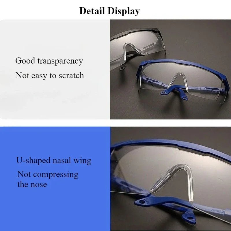 Two pairs of BACKUPMYFILESNOW.COM® chemical goggles with dustproof and splash-proof safety lenses for laboratory work and protection