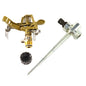 Adjustable 360-degree garden rocker sprinkler for lawn and orchard irrigation, with impact nozzle for even water coverage.