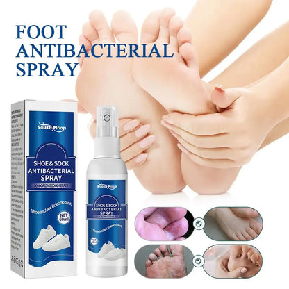 Two 60ml antibacterial shoe and foot odor spray bottles from BackupMyFilesNow.com for freshening shoes and removing sock odors.