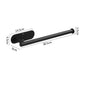 Stainless steel self-adhesive toilet paper and towel holder with wall mount, punch-free design for kitchen or bathroom storage.