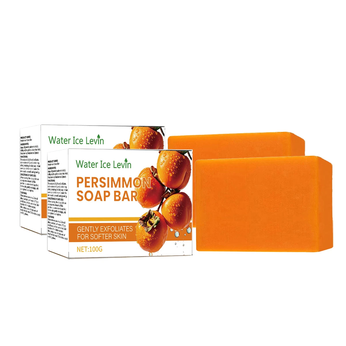 Persimmon Collagen Soap Bar by BackupMyFilesNow.com with gentle exfoliation, dense foam, hyaluronic acid, ascorbic acid, and plant-based tocopherol.