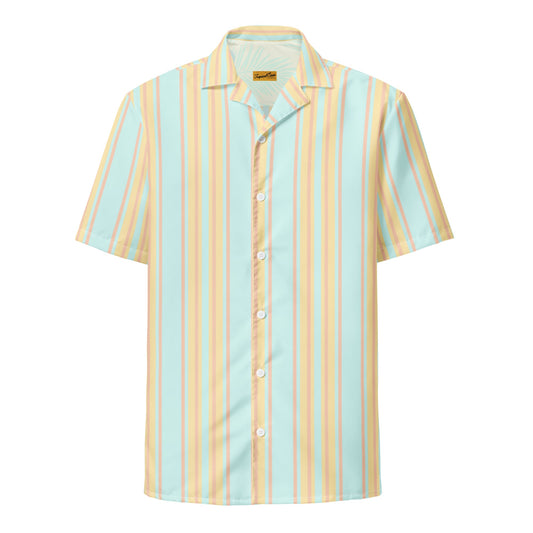 Vintage Coral Cove Performance Button Down Shirt by BACKUPMYFILESNOW.COM® from the Brinks Island Collection, featuring coral color and casual fit.