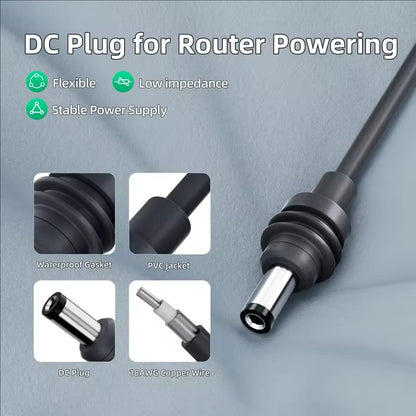 DC power converter for Starlink Mini, waterproof 12V/24V to 30V 3.5A with DC cable, by BACKUPMYFILESNOW.COM®