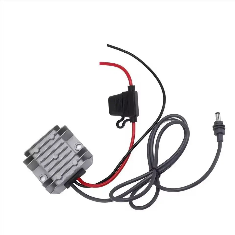 Starlink Mini 12V Adapter DC Step Up Converter with power cord, 9-28V input, 30V 3.5A output for Starlink Mini devices.