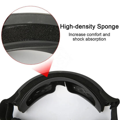 BackupMyFileSNOW® airsoft tactical goggles with three lenses, windproof and dustproof for shooting, motocross, and mountaineering safety