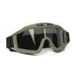 BackupMyFilesNow® airsoft tactical goggles with three lenses, windproof and dustproof design for shooting, motocross, and mountaineering.
