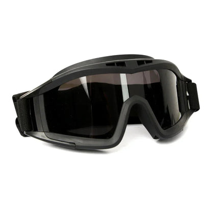 BackupMyFileSNOW® Airsoft tactical goggles with three lenses, windproof and dustproof for shooting, motocross, and outdoor protection.