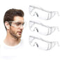 BackupMyFilesNow® 3-pack safety anti-fog goggles with wrap-around design, dust and chemical splash proof, ANSI Z87.1 certified, over eyeglasses