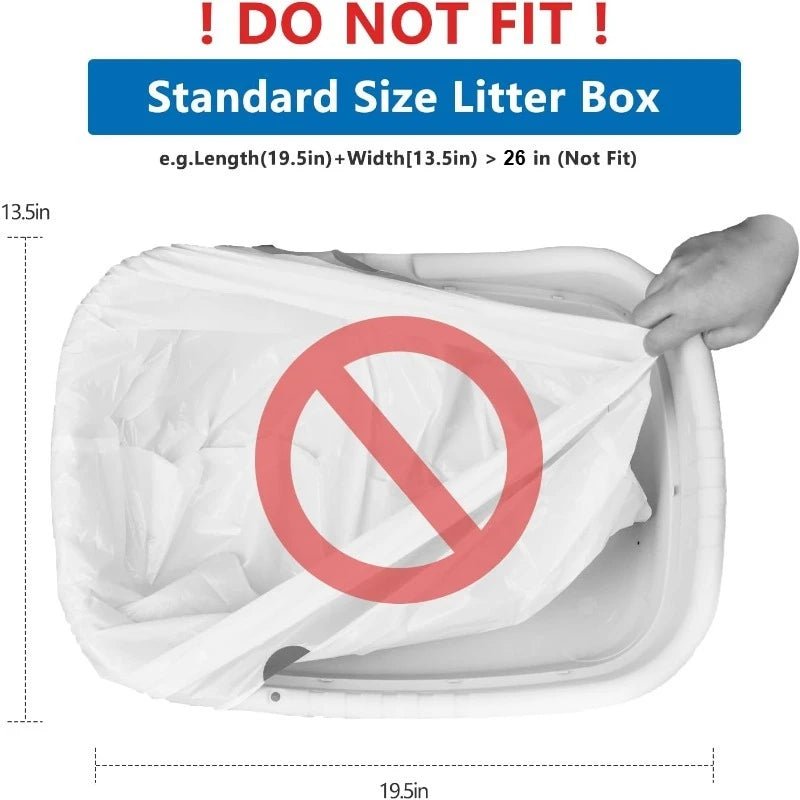 Three rolls of BACKUPMYFILESNOW.COM® self-cleaning cat litter box liners with drawstrings, extra thick for automatic litter boxes.