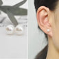 925 silver needle green flower earrings for women, Korean fashion jewelry with zircon leaf design and stud style.
