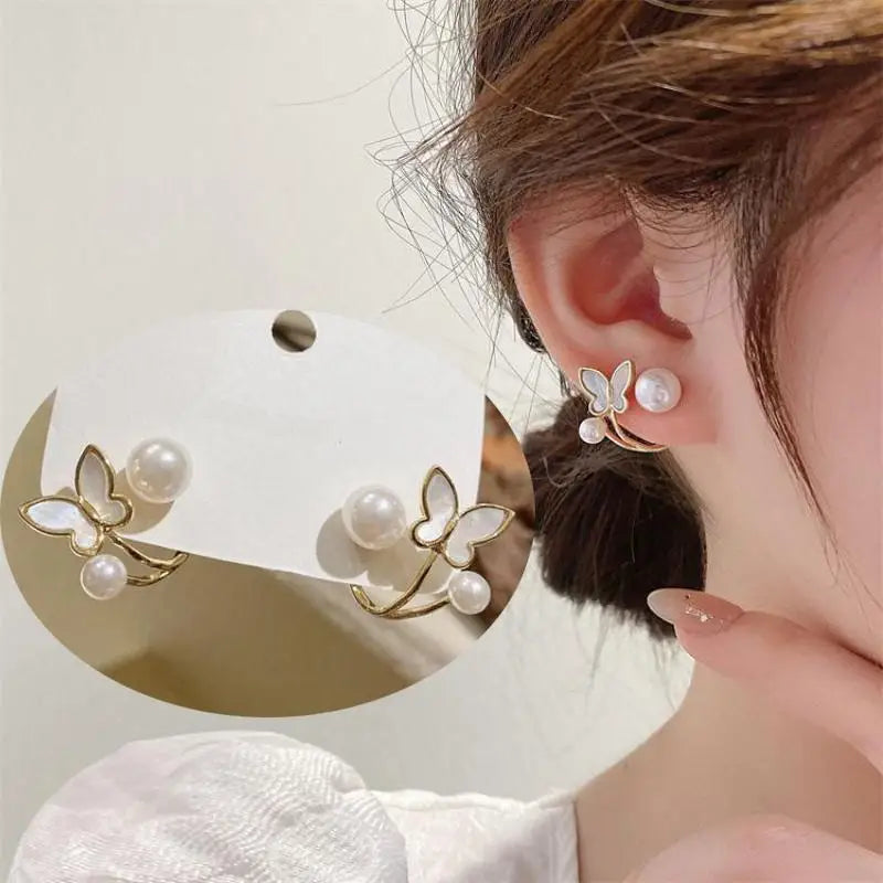 925 silver needle green flower earrings for women, Korean fashion jewelry with zircon leaf design and stud style.