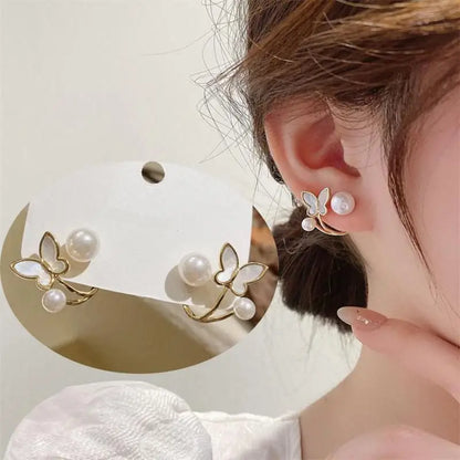 925 silver needle green flower earrings for women, Korean fashion jewelry with zircon leaf design and stud style.