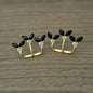 925 silver needle green flower earrings for women, Korean fashion jewelry with zircon leaf design and stud style.