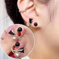 925 silver needle green flower earrings for women with zircon leaf design, Korean fashion jewelry, trendy luxury stud earrings