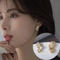 925 silver needle green flower earrings for women, Korean fashion jewelry with zircon leaf design and stud style.