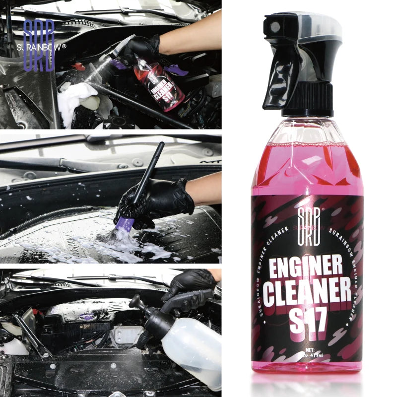 BackupMyFilesNow® 300ml engine bay cleaner spray removing grease, dust, and grime from vehicle engine compartments.