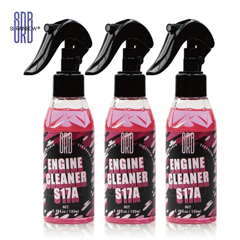 BackupMyFilesNow.com® engine bay cleaner removing oil, dust, grease, and grime from car engine components.