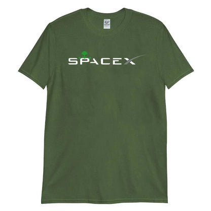 Black SpaceX Aliens Men T-Shirt featuring alien and Mars exploration graphic, made of high-quality cotton for science and space fans.