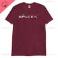 Black men's SpaceX 2025 alien T-shirt featuring sci-fi design, space exploration theme, high-quality cotton, and Mars Roswell imagery.