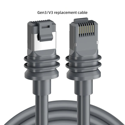 Starlink V3/Gen3 Router with 30ft waterproof Gigabit Ethernet extension cable with RJ45 plug for outdoor satellite dish connectivity