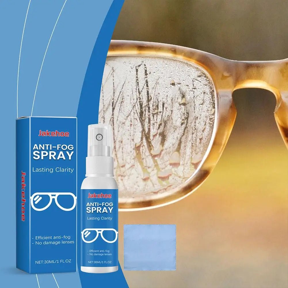 30ml BACKUPMYFILESNOW® anti-fog spray for eyeglasses, swim goggles, and snorkel lenses, with a mild cleaning and defogging formula.