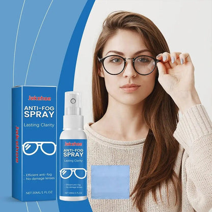 BackupMyFilesNow® 30ml anti-fog spray for eyeglasses, swim goggles, and snorkel masks, with a mild lens cleaning formula.