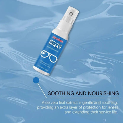 BackupMyFilesNow® 30ml anti-fog spray for eyeglasses, swim goggles, and snorkel masks, with a mild lens cleaning and defogging formula.