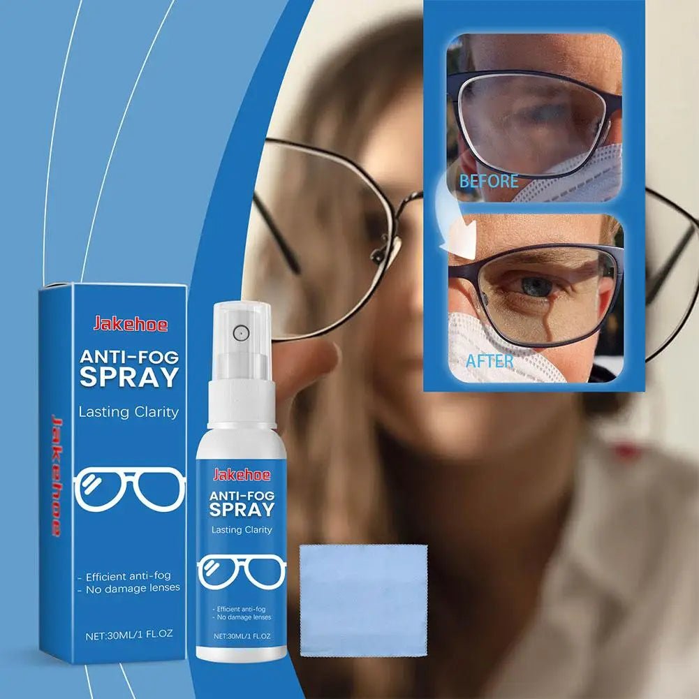 BackupMyFilesNow® 30ml anti-fog spray for eyeglasses, swim goggles, and snorkel masks, with a mild lens cleaning and defogging formula.