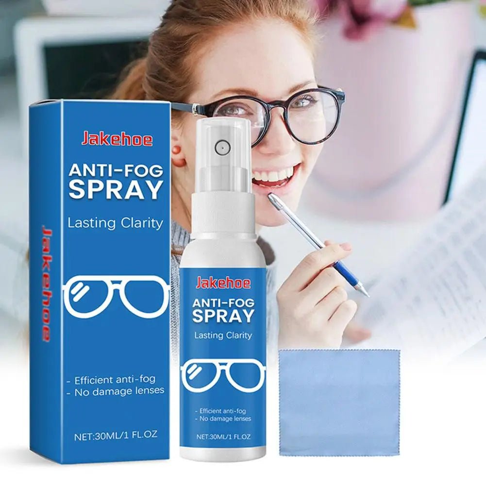 30ml BACKUPMYFILESNOW® anti-fog spray for eyeglasses, swim goggles, and snorkel masks, with mild formula for lens cleaning and defogging.