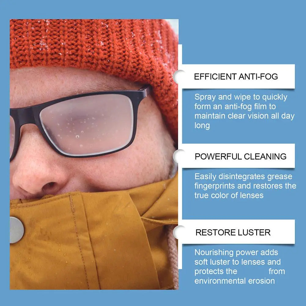 BackupMyFilesNow® 30ml anti-fog spray for eyeglasses, swim goggles, and snorkel lenses, with a mild cleaning and defogging formula.