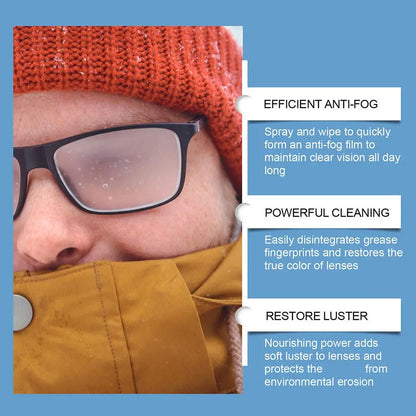 BackupMyFilesNow® 30ml anti-fog spray for eyeglasses, swim goggles, and snorkel lenses, with a mild cleaning and defogging formula.