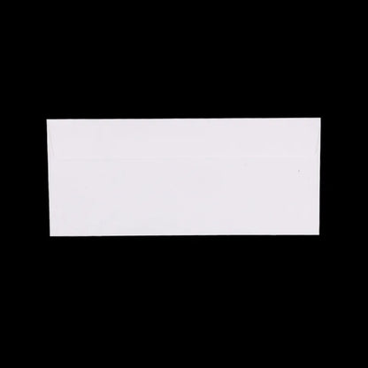 Set of 10-100 white windowless business envelopes from BackupMyFilesNow.com, secure self-sealing design, suitable for A4 bills and invoices.