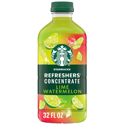 BackupMyFilesNow® Mango Dragonfruit Starbucks Refreshers concentrate in 32 fl oz bottle, showing the vibrant fruit-flavored drink.