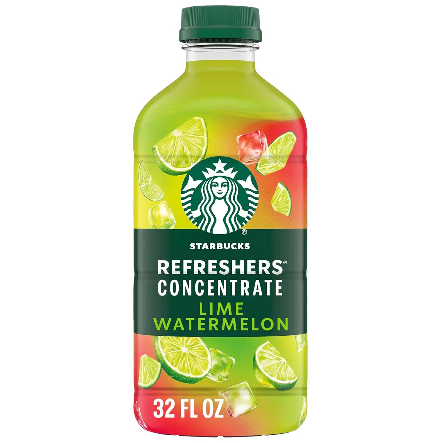 BackupMyFilesNow® 32 fl oz pack of Starbucks Refreshers Concentrate Strawberry Acai drink with lime and watermelon flavor.