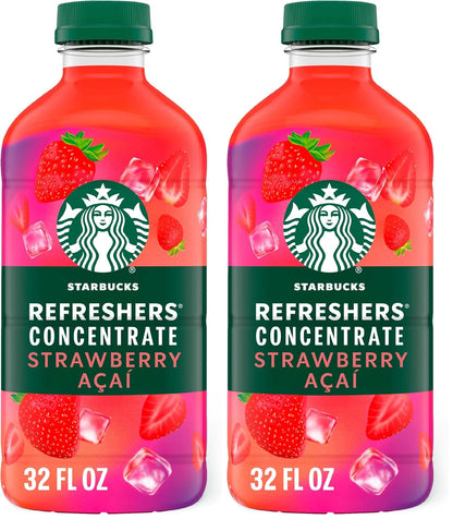 BackupMyFilesNow® 32 fl oz pack of Starbucks Refreshers Concentrate Strawberry Acai for refreshing cold drinks.