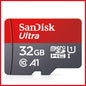 SanDisk A1 microSD card in various storage capacities with Class 10 UHS-1 speed for smartphones and devices.