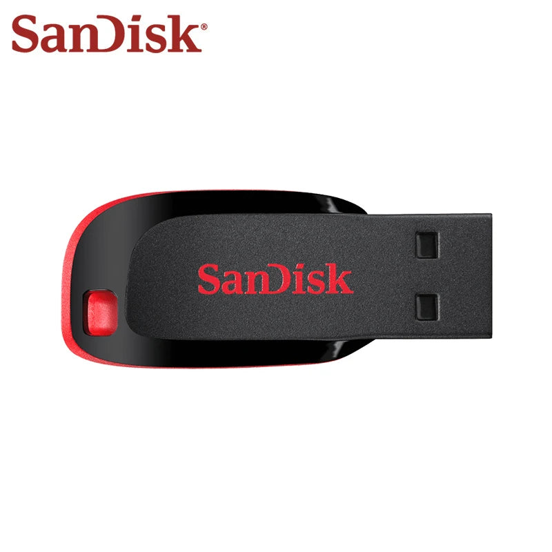 SanDisk CZ50 USB flash drive in 16GB, 32GB, 64GB, or 128GB capacities, compact mini key USB 2.0 memory stick for PC data storage