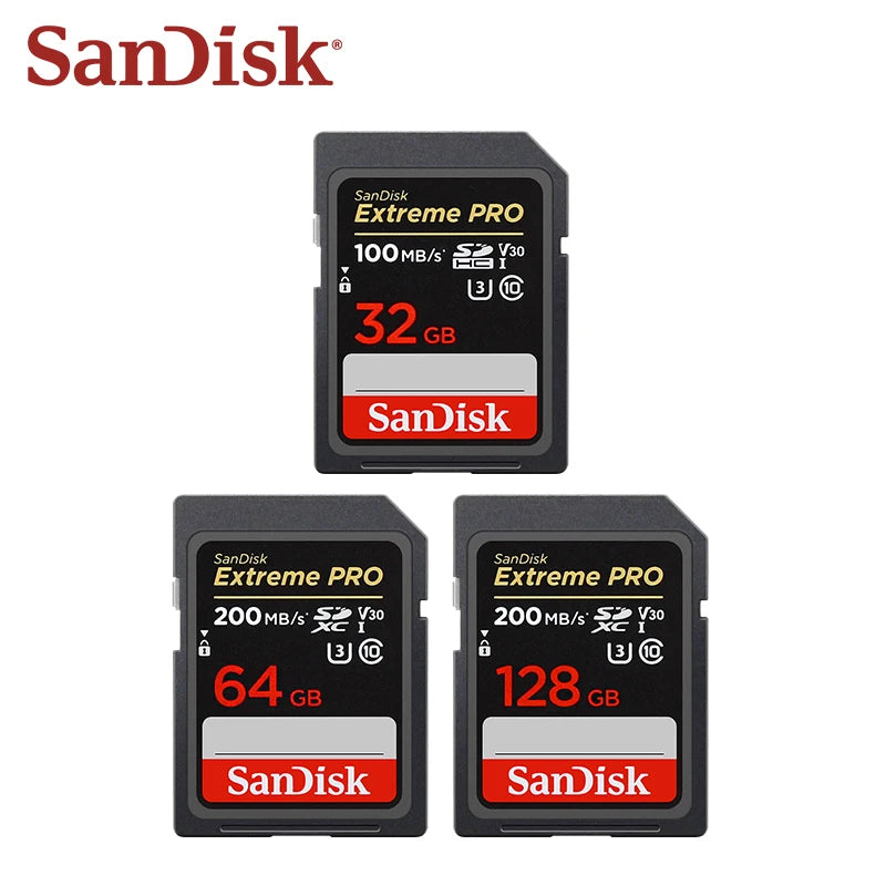 SanDisk V30 SD card for camera, 32GB capacity, UHS-I U3 C10 flash memory, up to 200MB/s transfer speed, original SDXC memory card