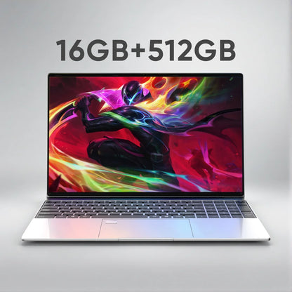 15.6-inch BackupMyFilesNow gaming laptop with Intel Core i9, 32GB RAM, 2TB SSD, ultra-slim design, Windows 11, for home and study use