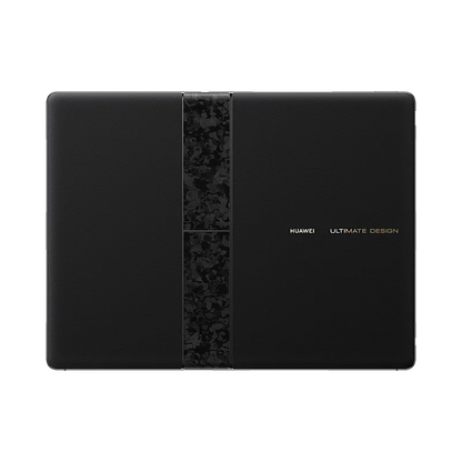 HUAWEI MateBook Fold Ultra-light folding computer with 18-inch dual-layer OLED display and HarmonyOS 5 in white color.