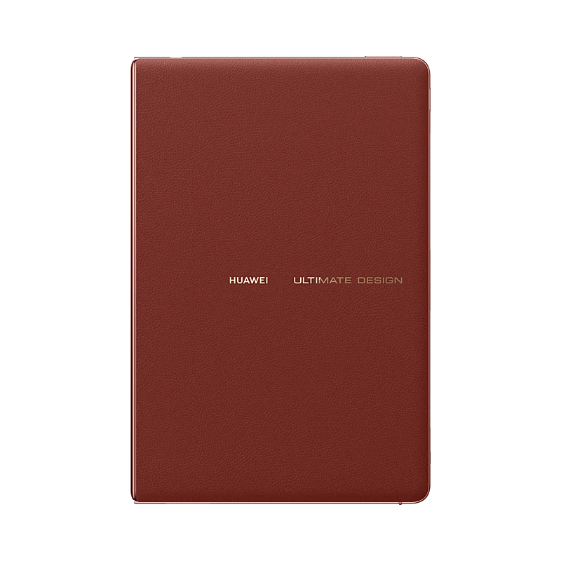 HUAWEI MateBook Fold with 18-inch dual-layer OLED display, ultra-light design, HarmonyOS 5, white folding computer.