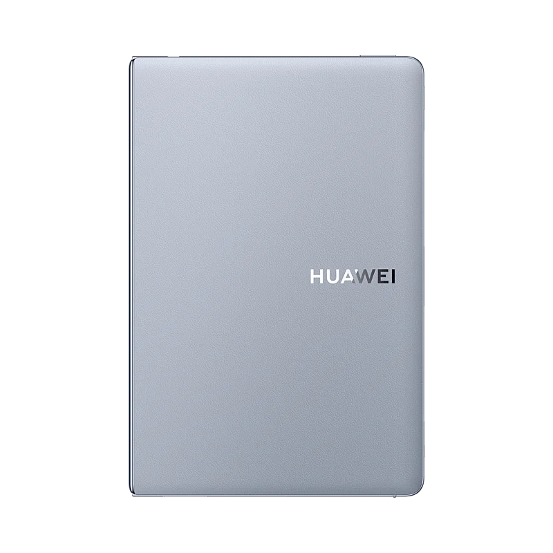 HUAWEI MateBook Fold with 18-inch dual-layer OLED display, ultra-light design, running HarmonyOS 5, white folding laptop.